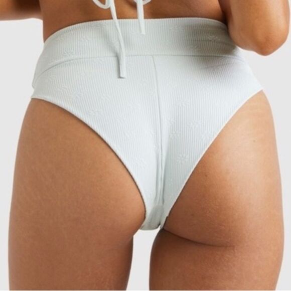 RVCA Women’s Floral High Rise Ribbed Bikini Bottom - Picture 3 of 10